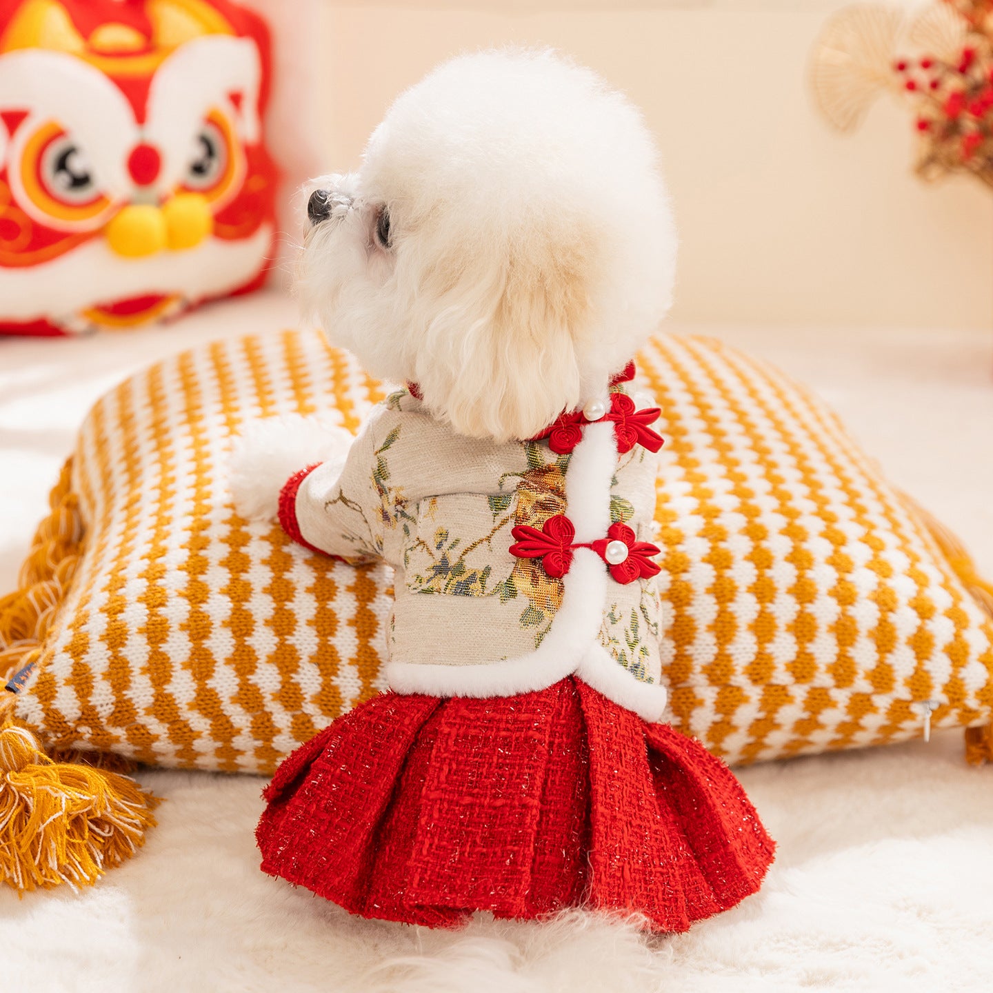 Floral Splendor Brocade Dress