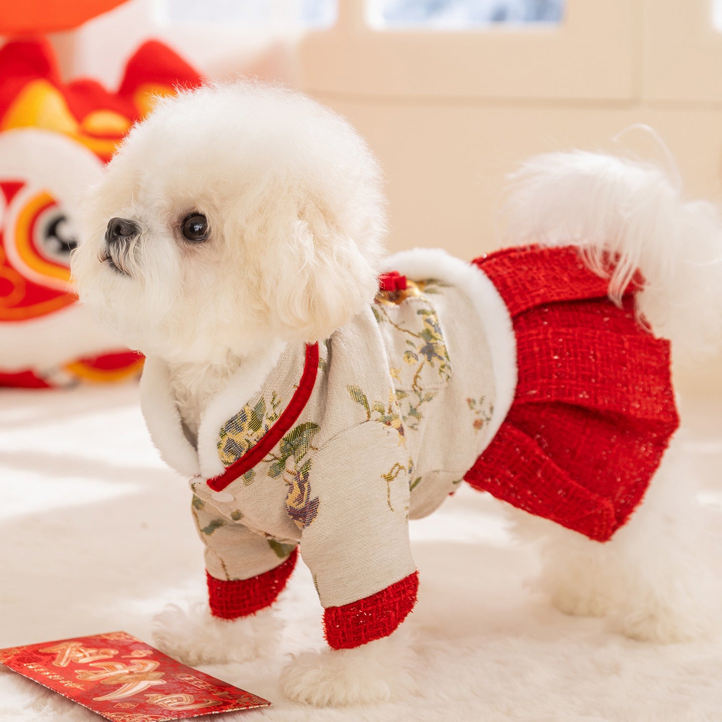 Floral Splendor Brocade Dress