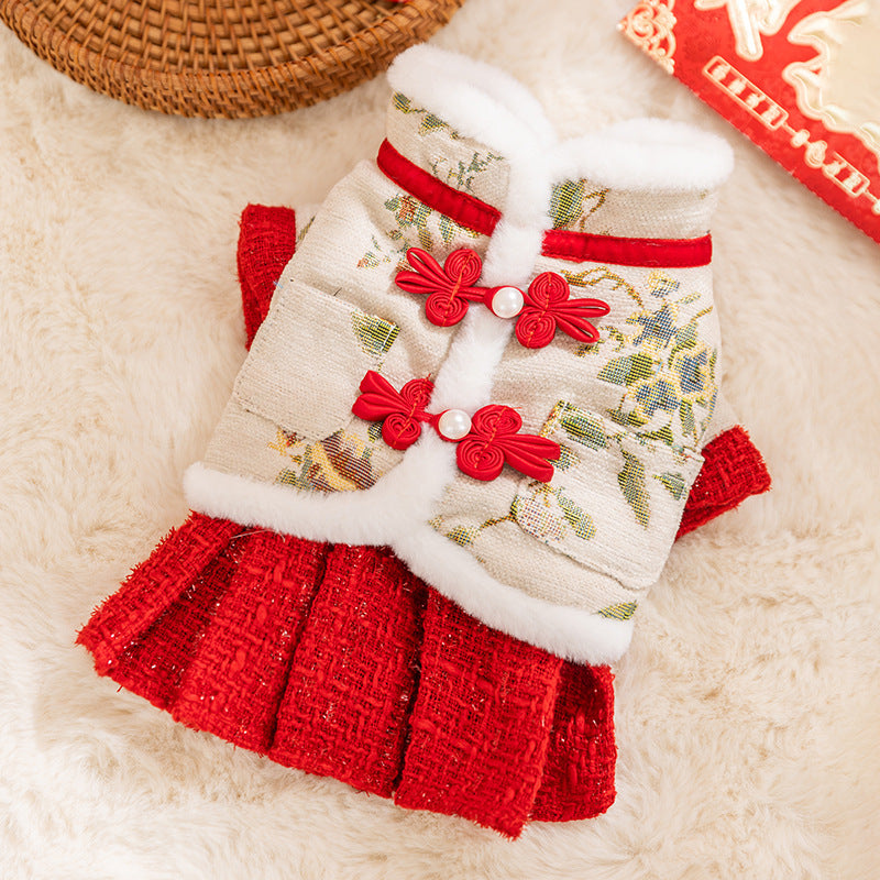 Floral Splendor Brocade Dress