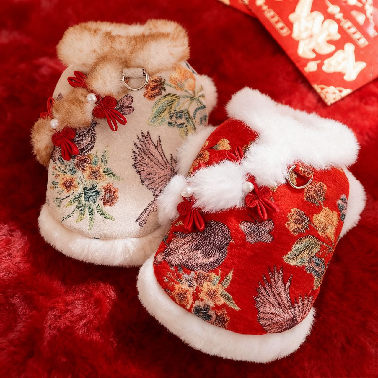 The Phoenix & Peony Embroidered Winter Coat